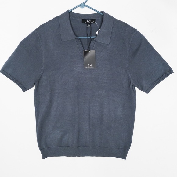 Magaschoni Other - Magaschoni Men's Polo Shirt Knit Short Sleeve Gray Modern Casual Top